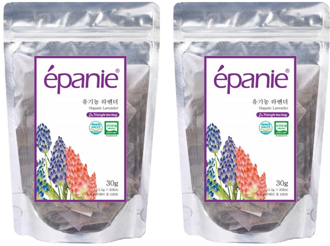 에빠니 유기농차 라벤더 티백, 1.5g, 20개입, 2개