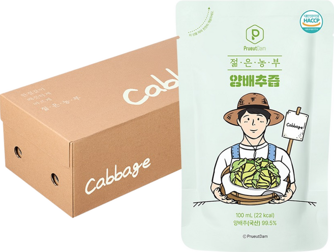 푸릇담 젊은농부 양배추즙, 3L, 1개