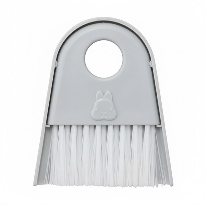 USAGI ECHO 小兔造型吸鐵迷你掃帚組, 白色/灰色, 1組