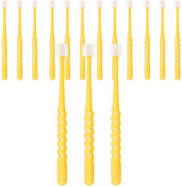 예꼬맘 360도 1단계 영유아칫솔, 옐로우, 3개입, 5개