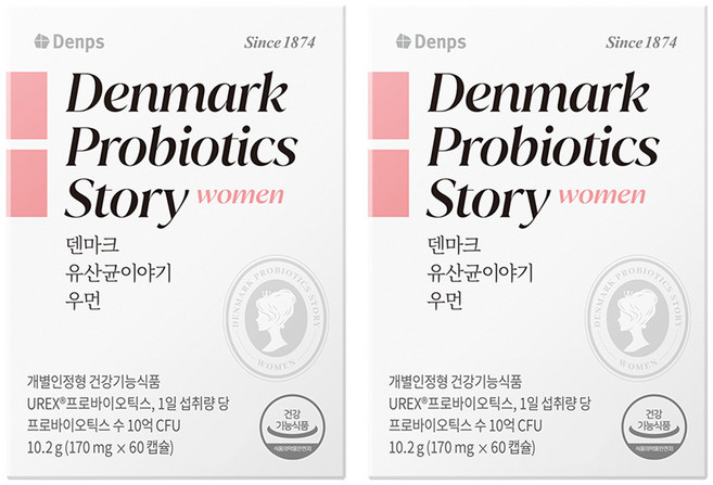 Denps 丹麥女性益生菌, 2瓶, 60顆