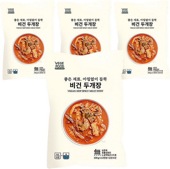 베지푸드 비건 두개장, 230g, 4개