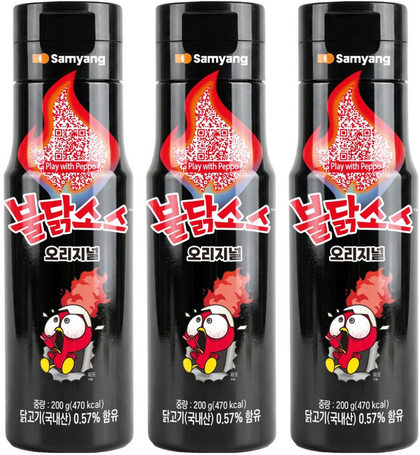 불닭 소스 오리지널, 200g, 3개