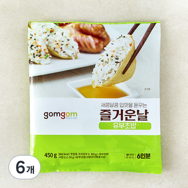 곰곰 즐거운날 유부초밥 (6인분), 450g, 6개