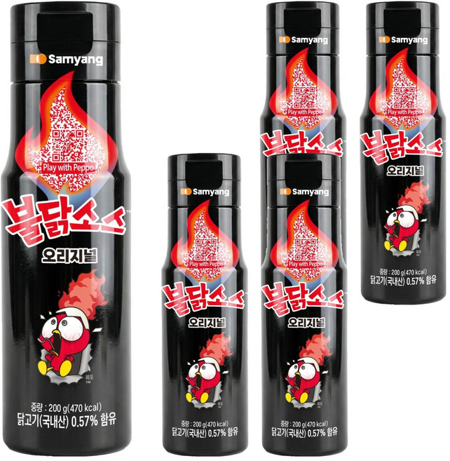 불닭 소스 오리지널, 200g, 5개