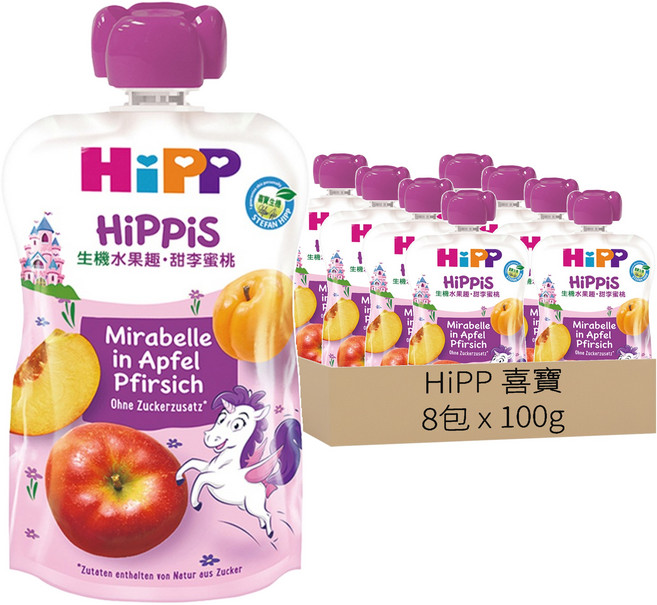 HiPP 喜寶 生機水果趣, 8包, 100g