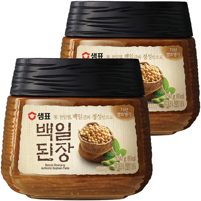 샘표 백일된장, 450g, 2개