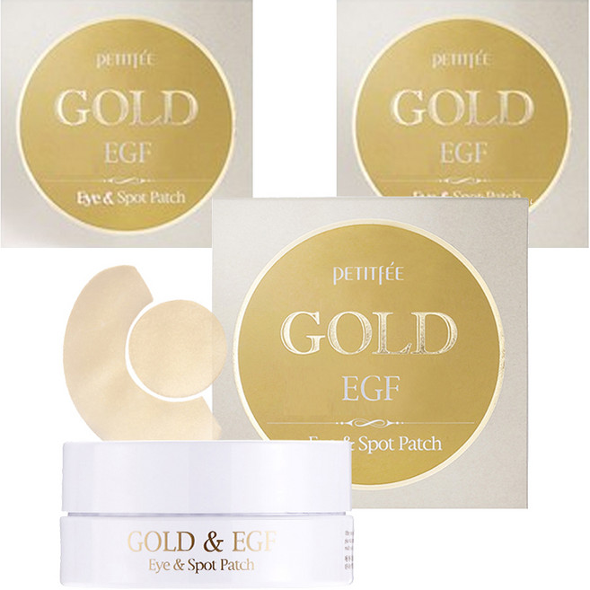 쁘띠페 골드 EGF 하이드로겔 아이 패치 1.1g x 60p + 스팟패치 0.6g x 30p, 3개
