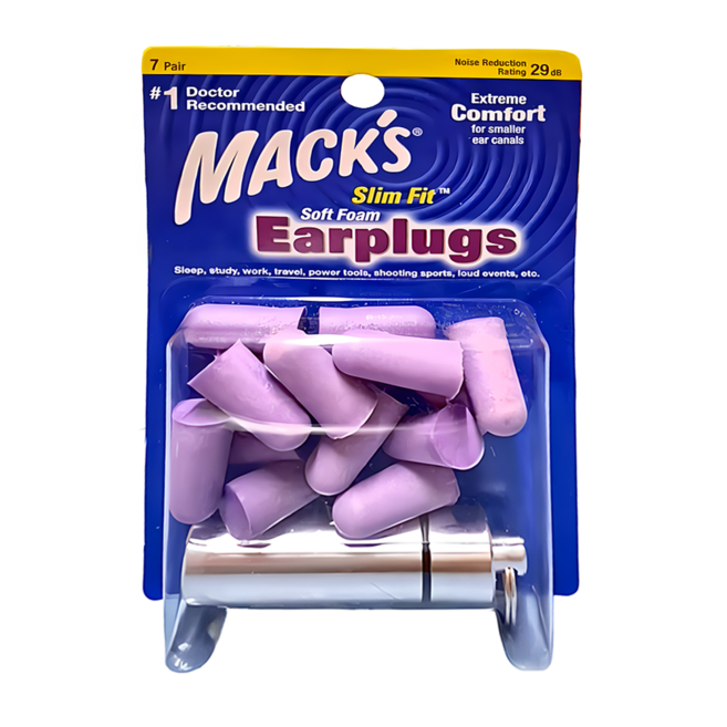 MACK'S 美國 泡棉耳塞 紫色, 1組, 7副