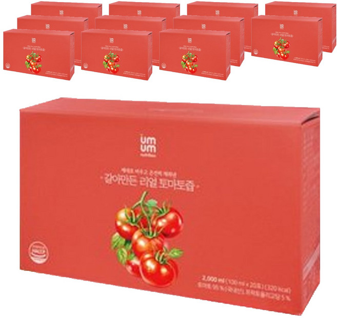 움움 갈아만든 리얼 토마토즙, 100ml, 240개