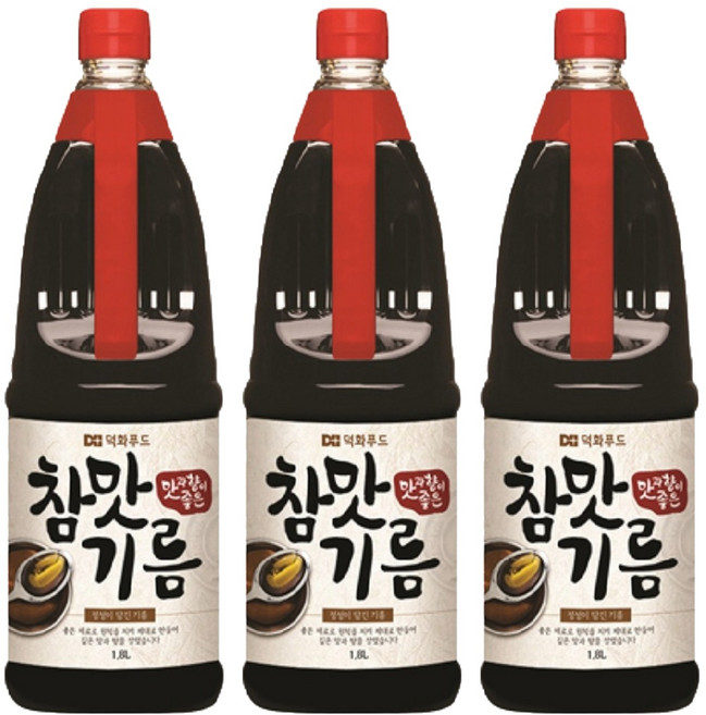 덕화 참맛기름, 1.8L, 3개