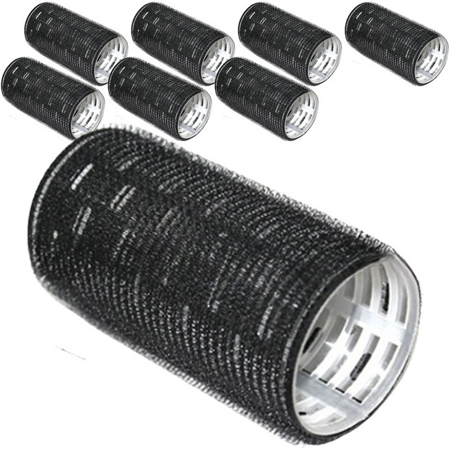 하이투데이 열전도 대왕 앞머리 헤어롤, 블랙, 8개