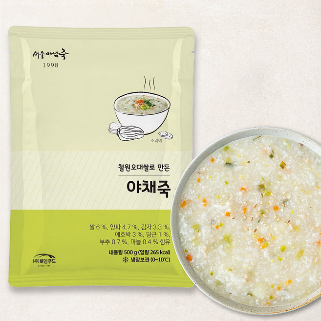 서울마님죽 야채죽 (냉장), 500g, 1개