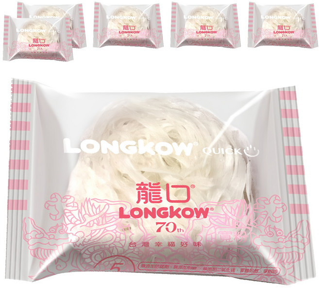 龍口 寬粉 快煮型 單粒裝, 35g, 6包