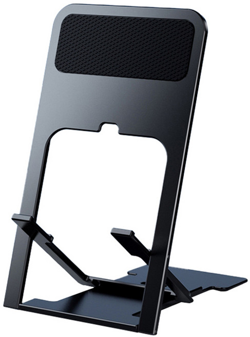 나우필 높이조절 가벼운 휴대용 스마트폰 태블릿 거치대, 1개, 블랙