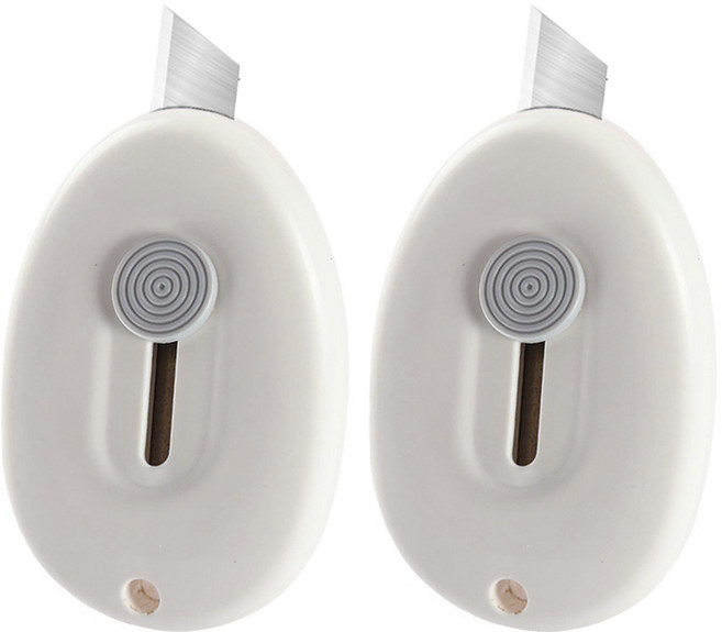 다다 착 붙는 현관 자석 택배 커터칼, 화이트, 2개