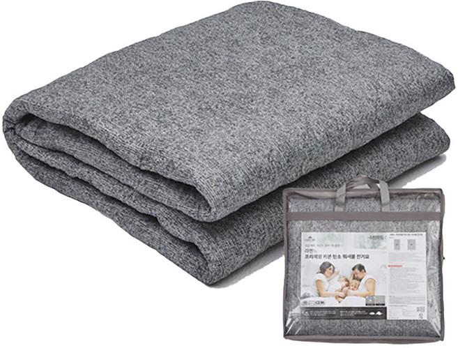 라헨느 프리미엄 카본 탄소 워셔블 전기요 HL-CP1004, 스모그, 싱글(100 x 180 cm)