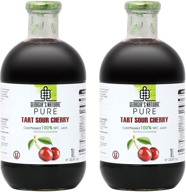조지아스내추럴 NFC 타트 체리 주스, 1L, 2개
