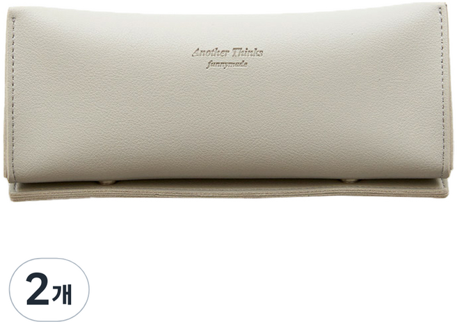 퍼니메이드 가죽 펜케이스, 라이트 그레이, 2개