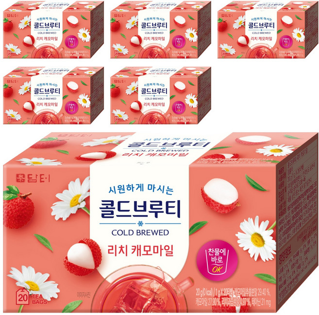 담터 콜드브루티 리치캐모마일, 1g, 20개입, 6개