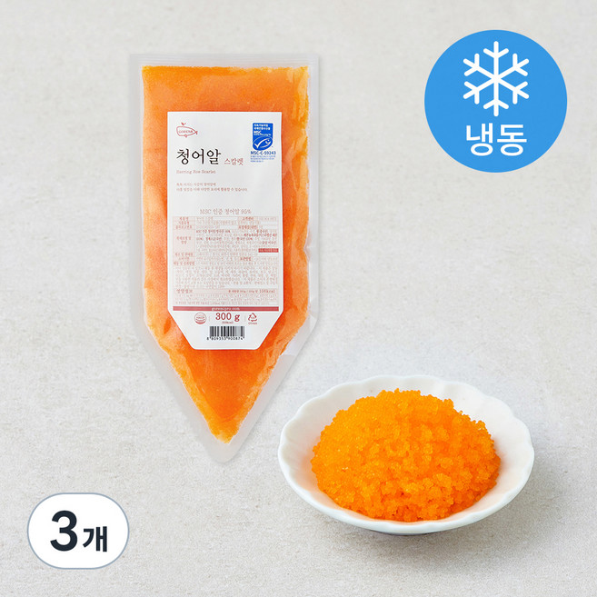 고래미 청어알 스칼렛 (냉동), 300g, 3개