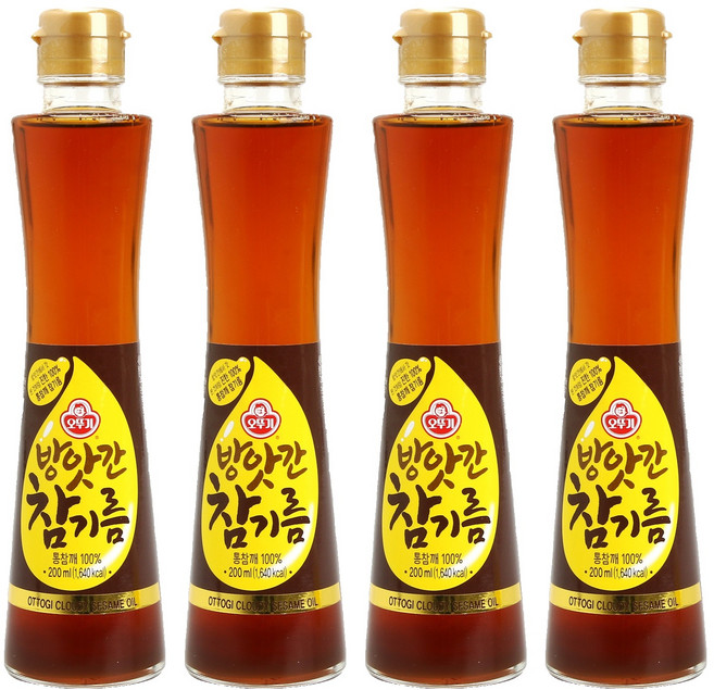 오뚜기 방앗간 참기름, 200ml, 4개