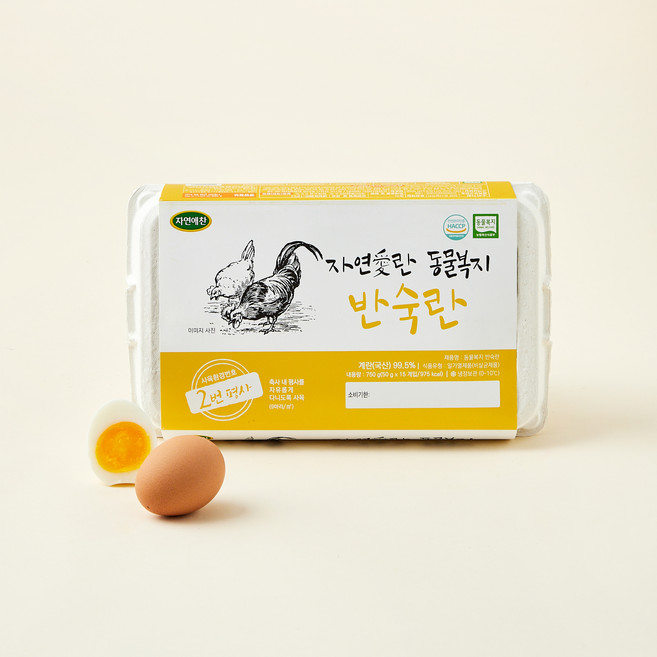 동물복지 반숙란 15구, 1개