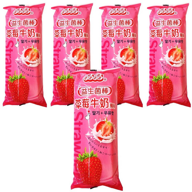 晶晶 益生菌草莓牛奶風味棒, 680g, 5包