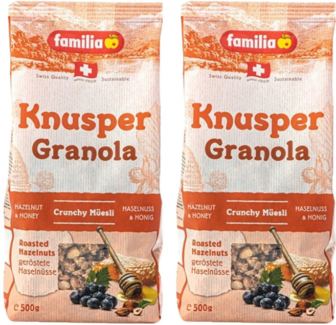 패밀리아 크누스퍼 크런치 무슬리, 500g, 2개