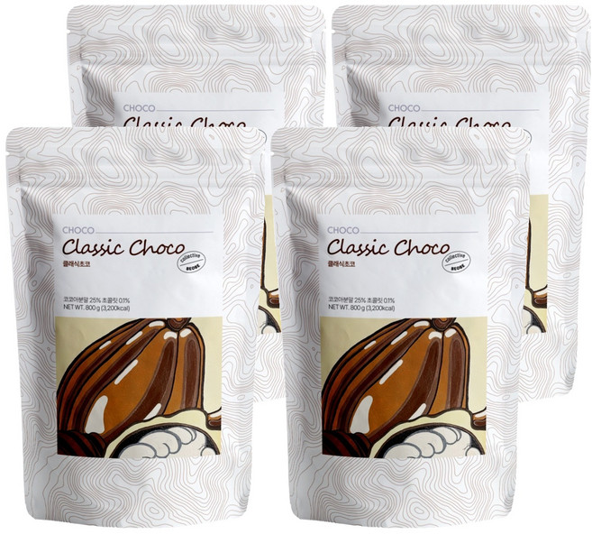 베오베 클래식 초코 파우더, 1개입, 4개, 800g