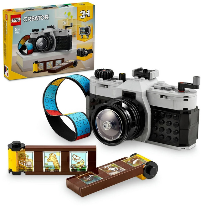 LEGO 樂高 31147 創意百變三合一系列 復古照相機 Retro Camera 積木玩具, 混合色, 1盒