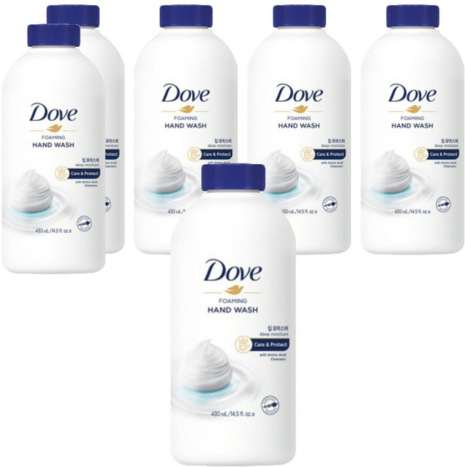 도브 포밍 핸드워시 딥 모이스처 리필, 430ml, 6개
