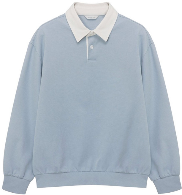 마인드브릿지 남성용 배색카라 오버핏 맨투맨 MZTS2101