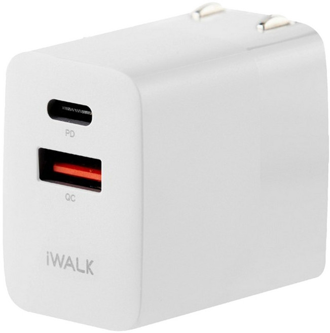 Iwalk Battery 30W方塊酥閃充快充頭 ADL027 43 x 39 x 28cm, 28mm, 珍珠白, 1個