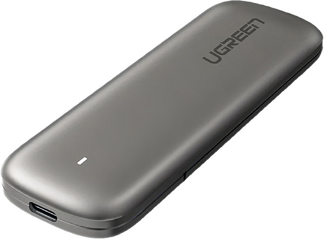 UGREEN 綠聯 M.2 SSD外接盒 標準包裝 6Gbps版, 鐵灰色