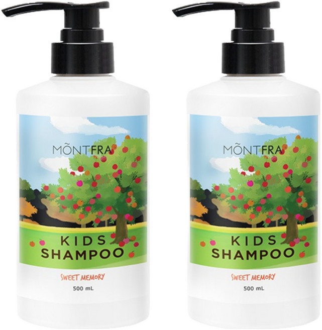 몽프라 키즈 샴푸 스윗메모리, 2개, 500ml