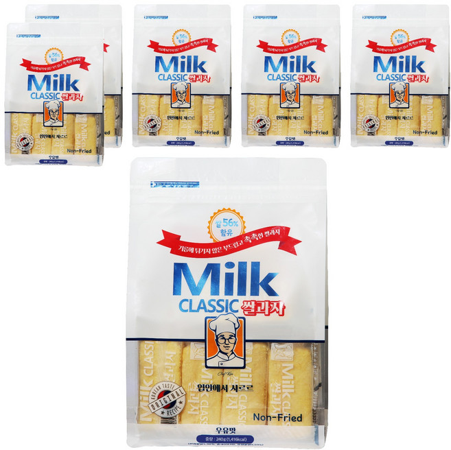 밀크클래식쌀과자 우유맛, 240g, 6개