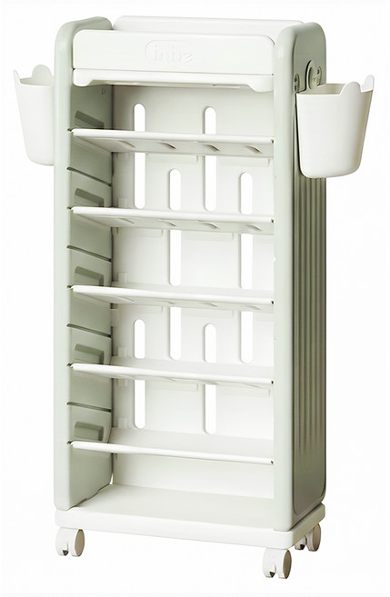 Inhe 英禾 行李箱可移動書架, 7層, 煙雨綠