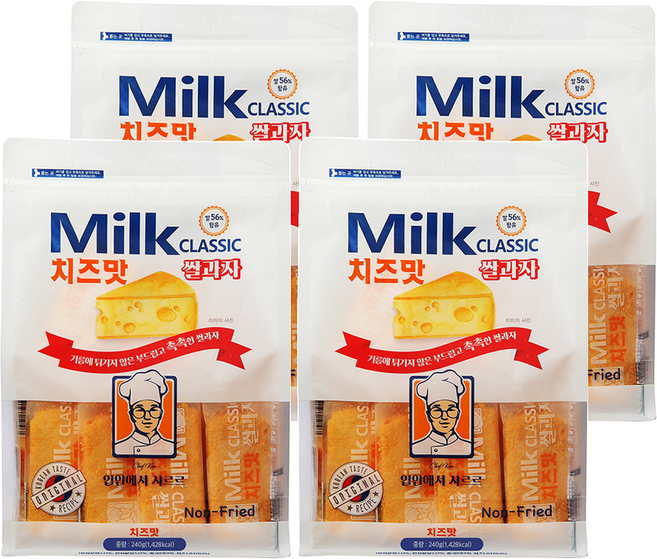 밀크클래식쌀과자 치즈맛, 240g, 4개