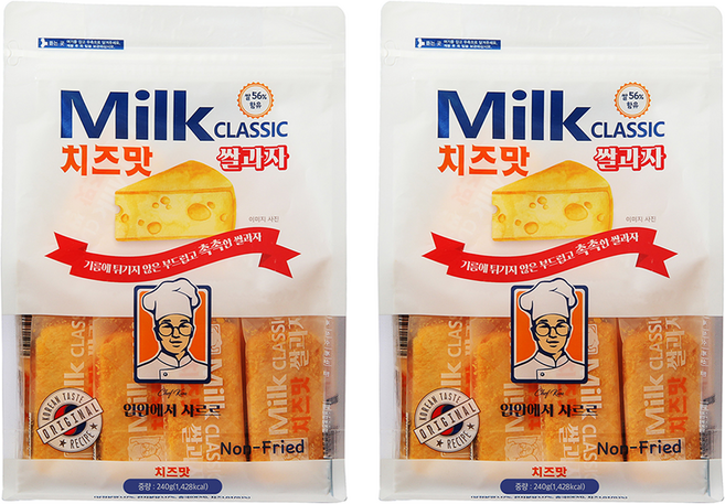 밀크클래식쌀과자 치즈맛, 240g, 2개