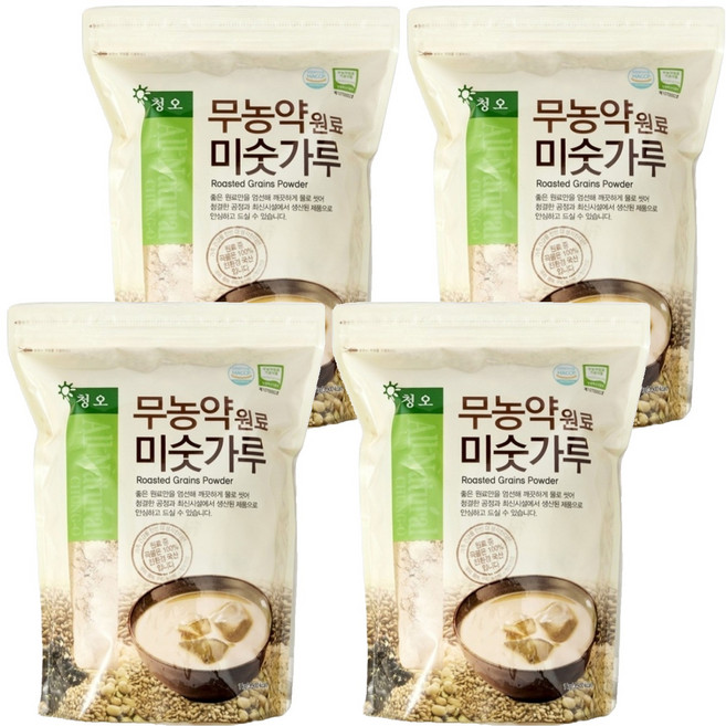 청오건강 무농약원료 미숫가루, 1kg, 4개