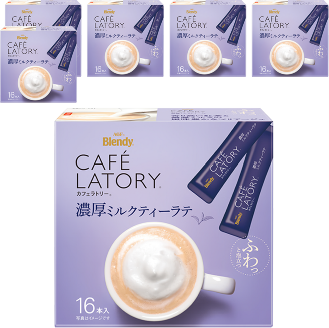 AGF Blendy CAFE LATORY 濃厚拿鐵奶茶, 11g, 16條, 6盒