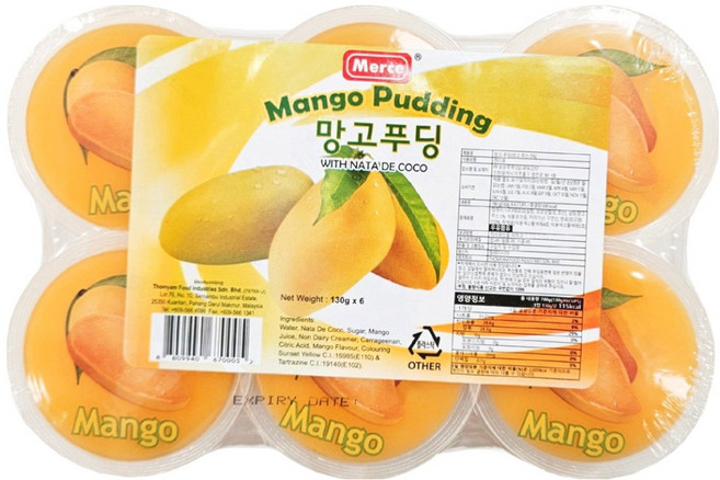 메르세 망고 푸딩 나타드코코 6p, 780g, 1개