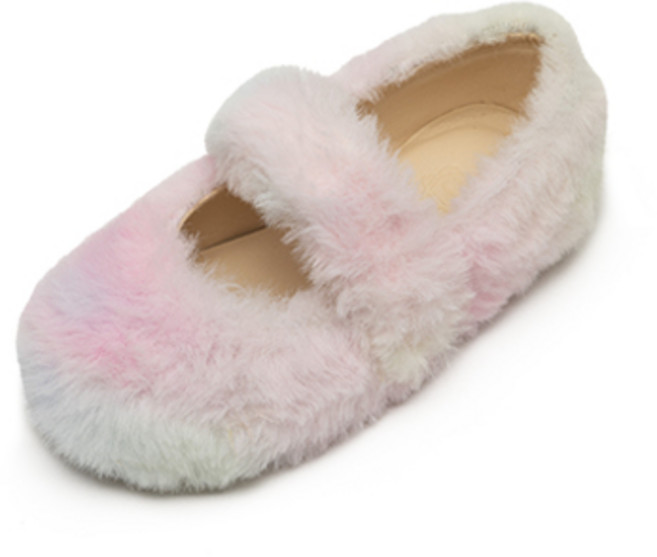 라스텔라 여아용 솜사탕 털구두