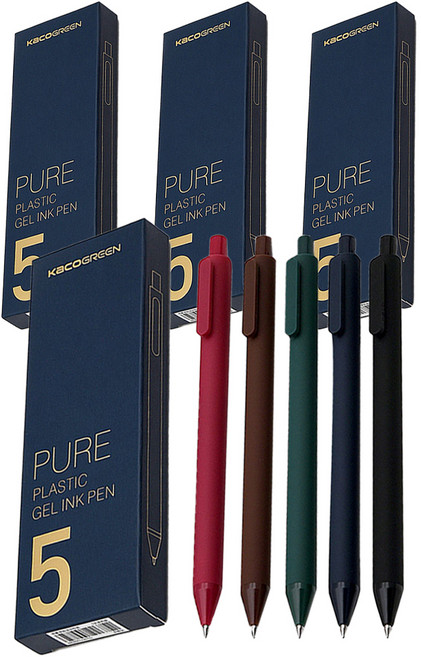 카코 퓨어 빈티지 젤펜 0.5mm 5종 세트, 혼합색상, 4세트