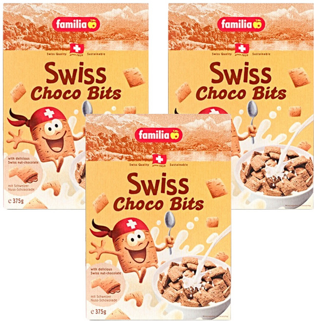 패밀리아 스위스 초코 시리얼, 375g, 3개
