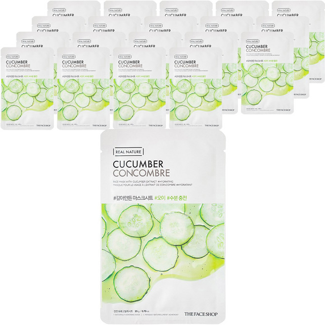 더페이스샵 갈아만든 마스크시트 오이, 1개입, 20개