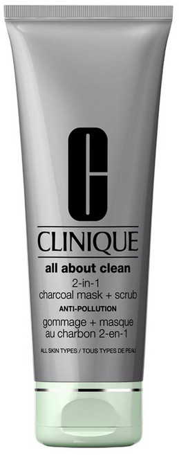 크리니크 올 어바웃 클린 2in1 차콜 마스크 + 스크럽 안티 폴루션, 100ml, 1개