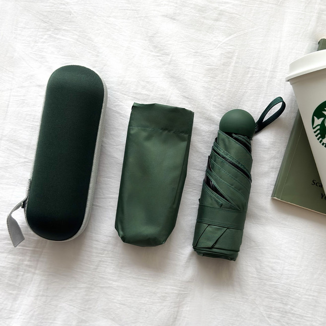 깨비다 미니 5단 자외선차단 마카롱 케이스 우양산