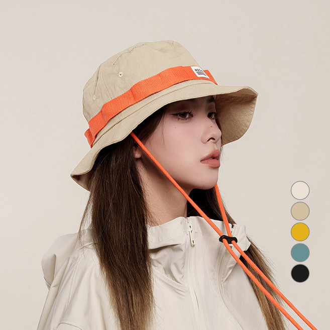 페이퍼먼츠 컬러 톡톡 스트링 캐주얼 벙거지 모자 23412